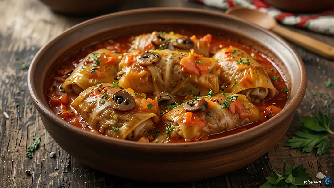 Фотографія страви під назвою Пісні голубці з гречкою та грибами — рецепт на Святвечір 