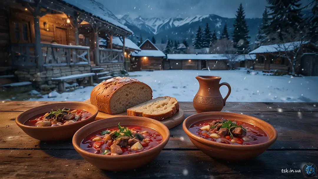 Закарпатський борщ із грибами та пасульою (квасолею) на Святвечір