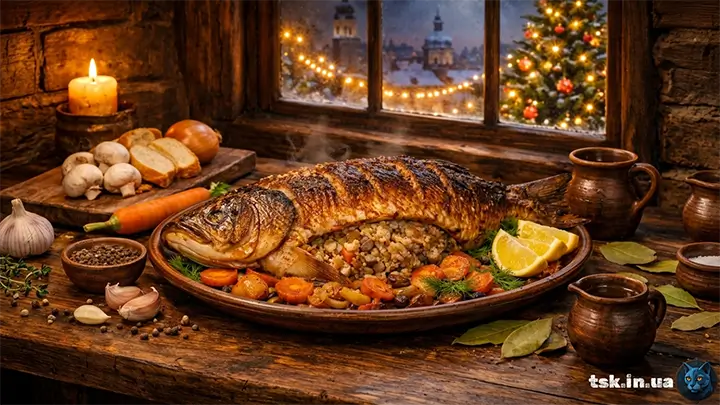 Святковий галицький фарширований короп