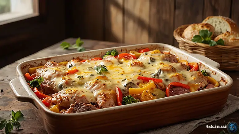 М’ясна запіканка «Три брати» — свинина, курка та яловичина