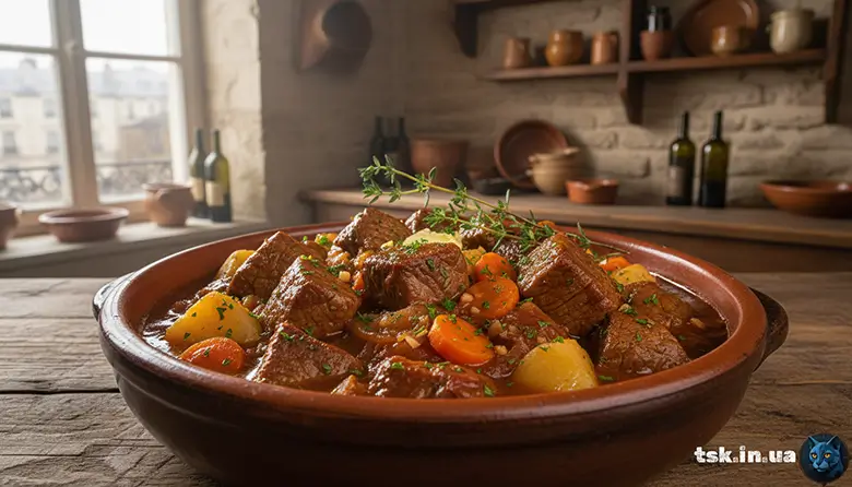 Фотографія страви під назвою Рагу з яловичини та баранини — класичне французьке тушковане