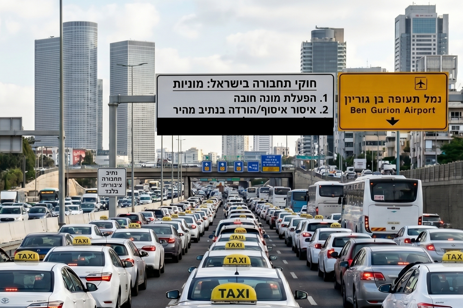 נהג מונית ישראלי מחייך, מיישם טיפים לנהגים מקצועיים. — תמונה שנוצרה בעזרת בינה מלאכותית