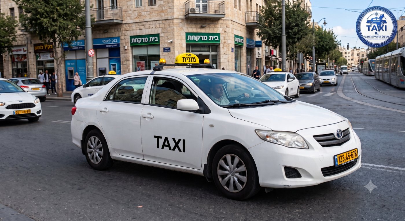 תחנת תחבורה ציבורית מודרנית בישראל עם רכבת קלה ואוטובוסים חשמליים — תמונה שנוצרה בעזרת בינה מלאכותית