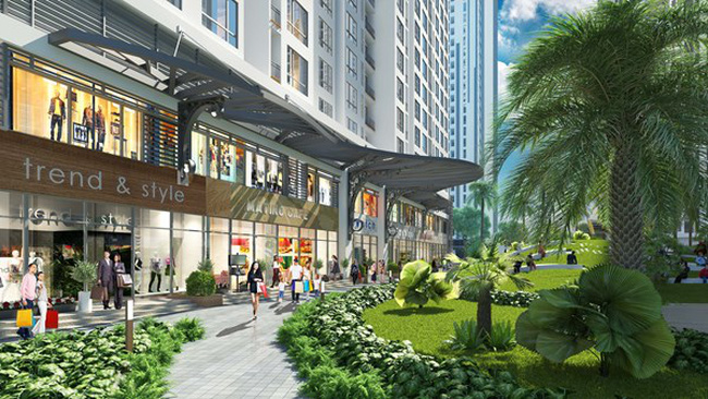 A building with many shops and palm trees
AI-generated content may be incorrect.