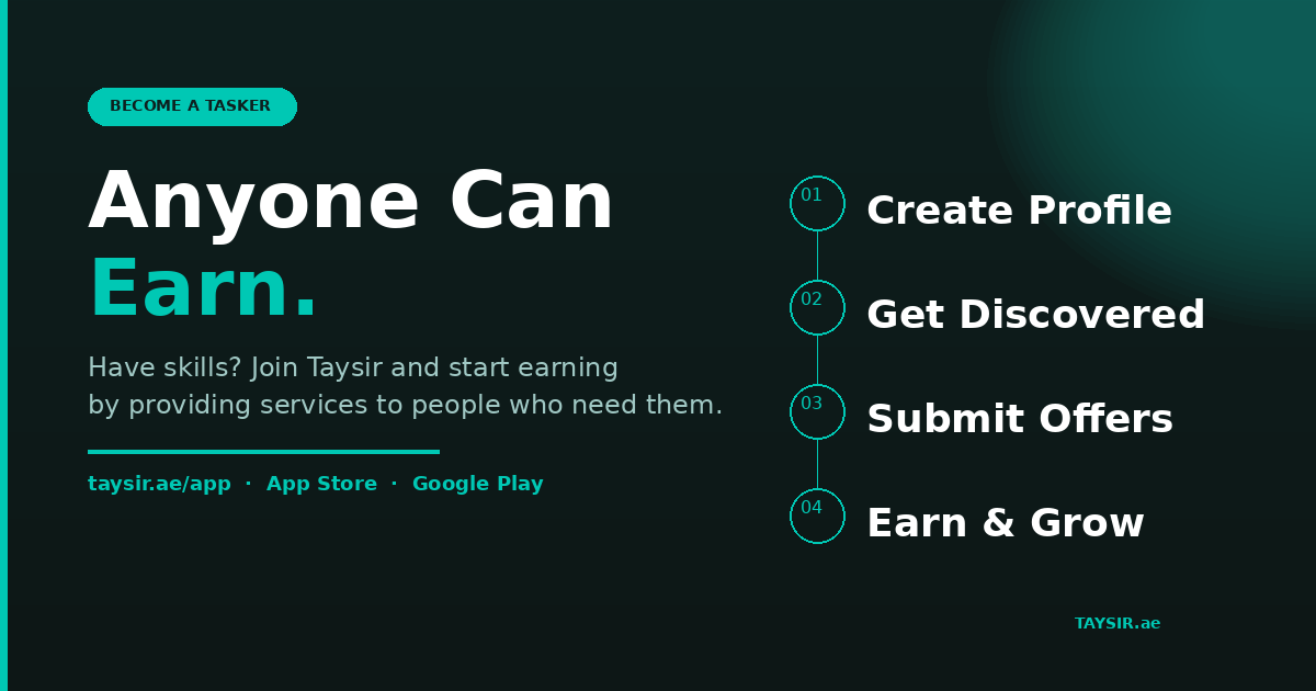 Have Skills? Here's Exactly How You Start Earning on Taysir Today. 5