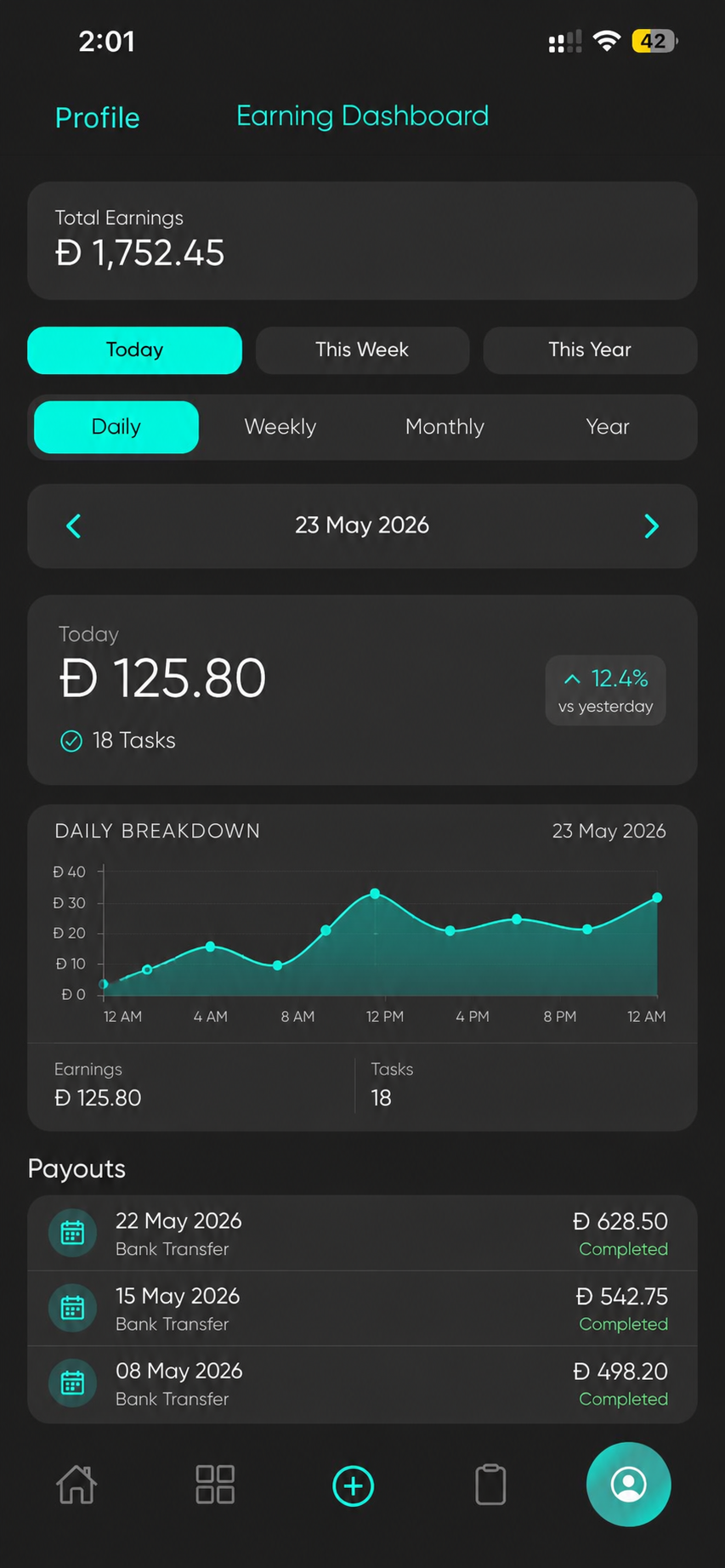 How Taysir’s Earning Dashboard Helps Taskers Track Their Income Clearly 2