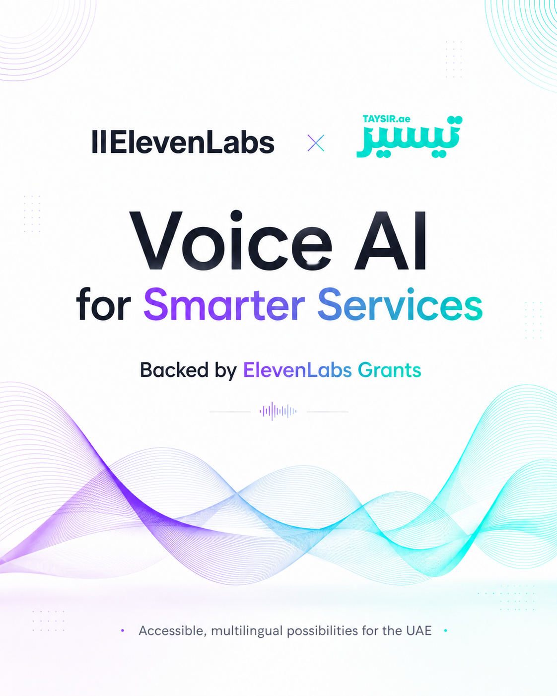 Taysir Is Backed by ElevenLabs Grants | Voice AI UAE 1