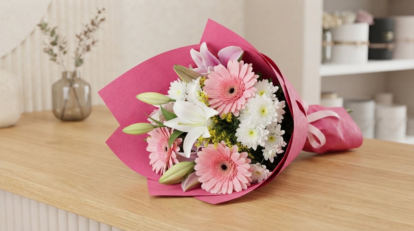 Lilyum ve Gerbera Buketi