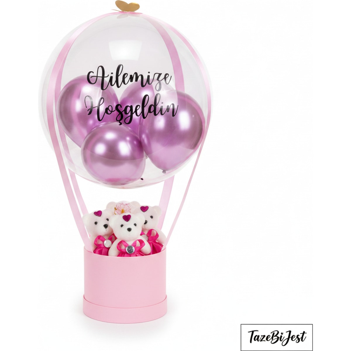 Aramıza Hoşgeldin Kız Bebek Balon Kutusu