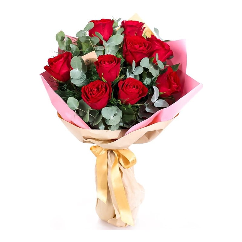 Heaven’s Blossom 9 Kırmızı Gül Buketi