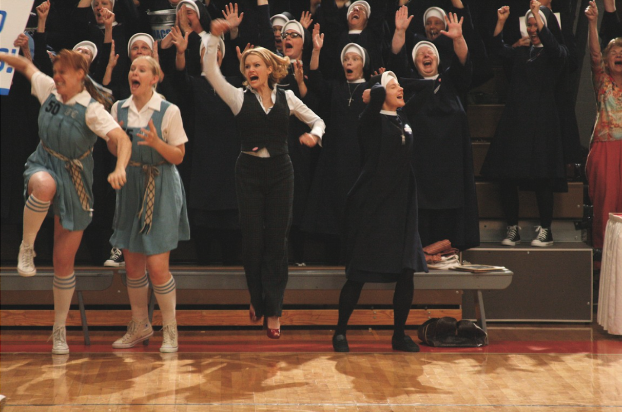 Carla Gugino and Ellen Burstyn in The Mighty Macs
