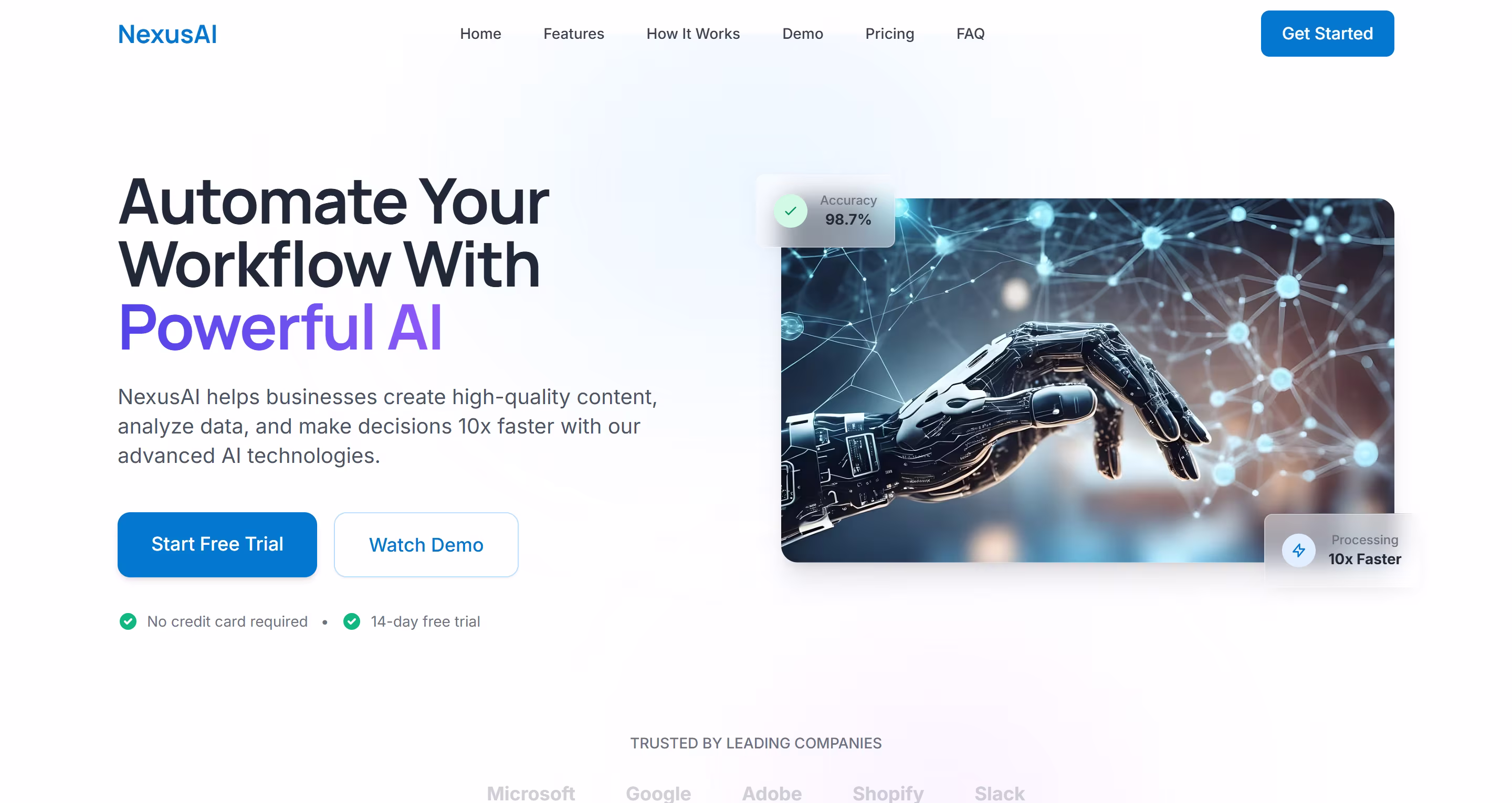 AI SaaS Website Design