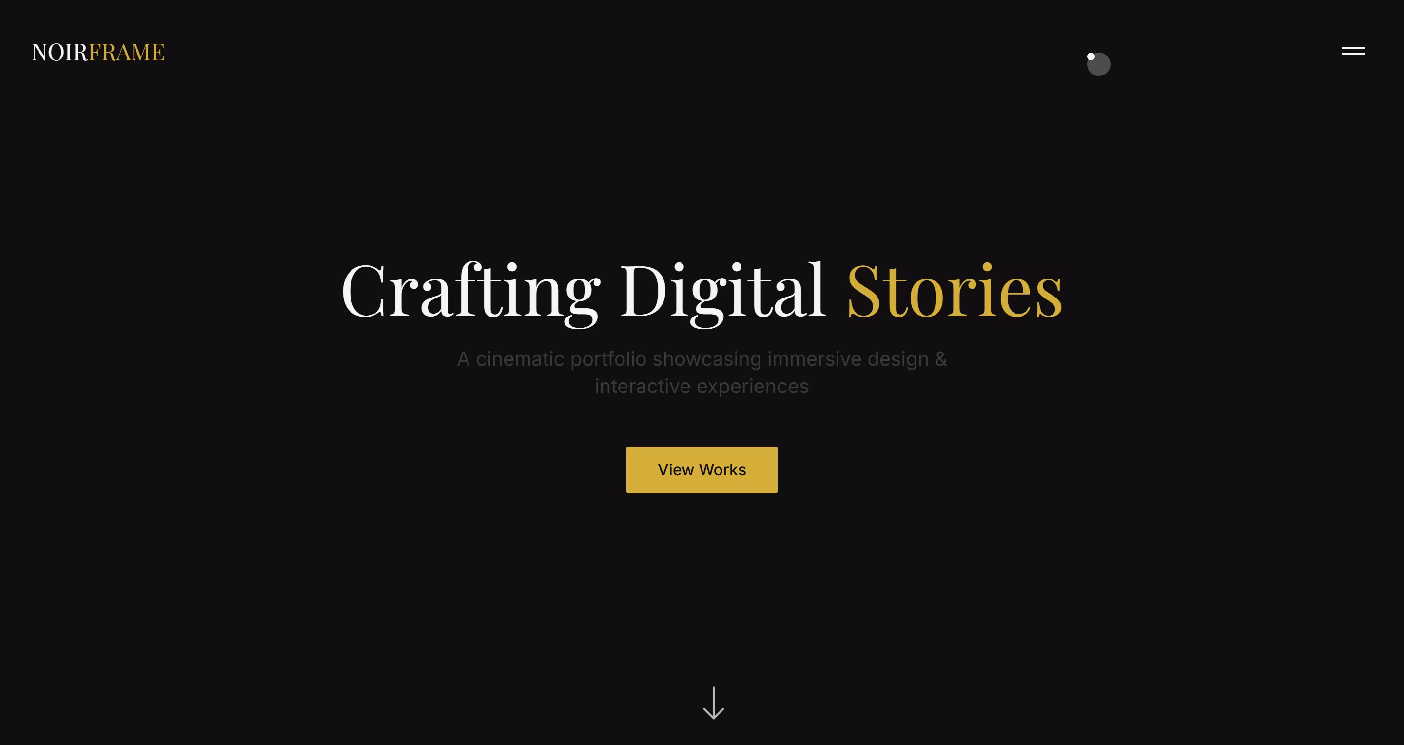 Cinematic Portfolio Website