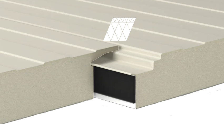 Panel Isoparete box/vinile, muro PUR cal. 26/vinil reforzado blanco