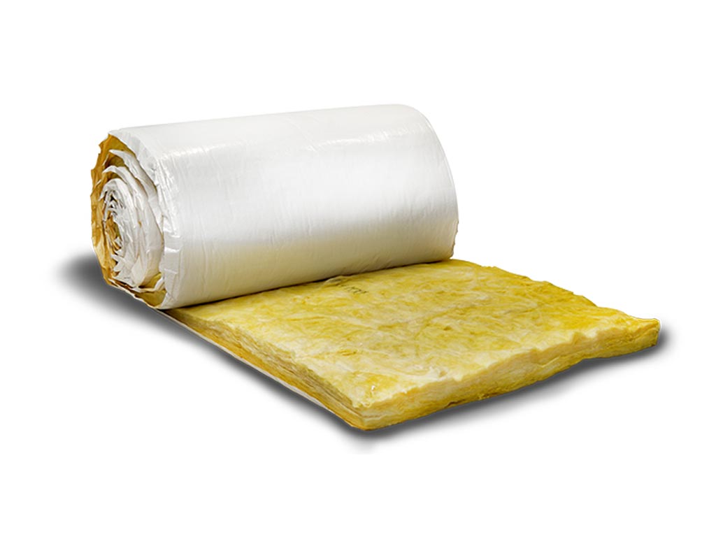 Colchoneta de fibra de vidrio MBI con una cara vinil blanco reforzado