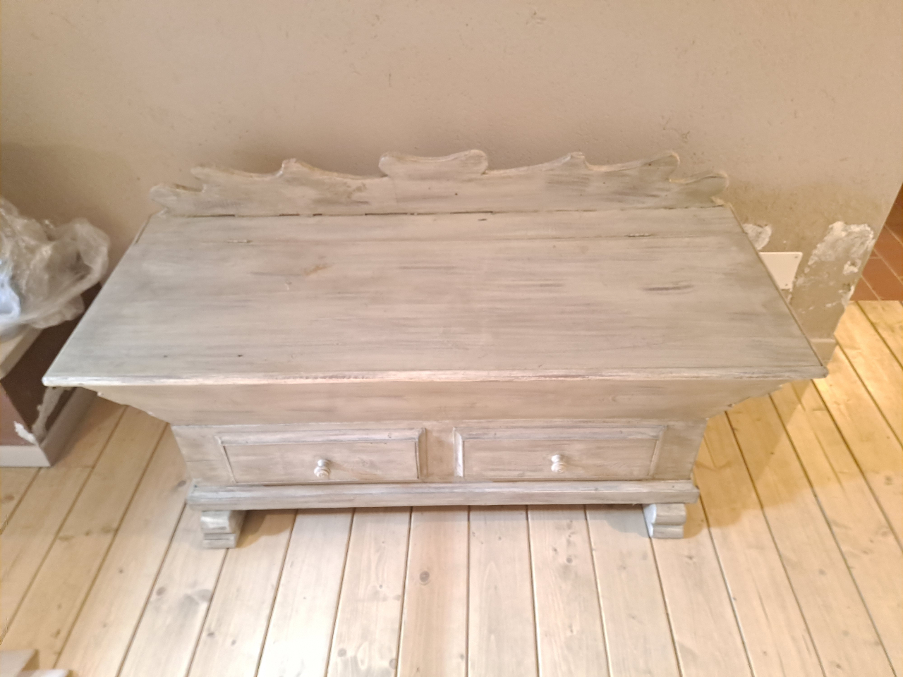 Immagine di Madia Piattaia legno chiaro 130x60x55