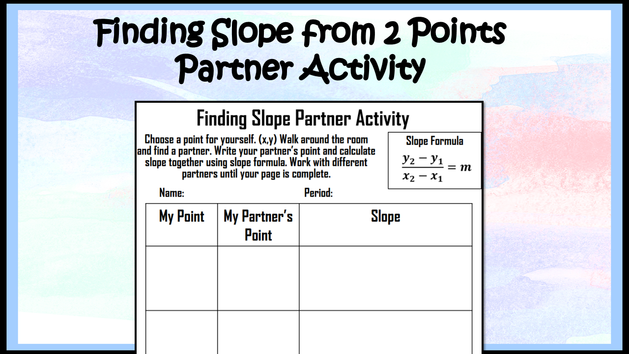 Finding Slope Partner Activity