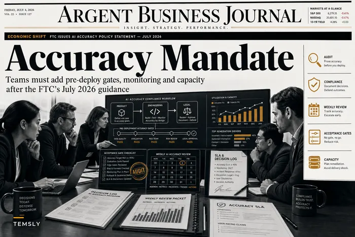 How Project Leaders Should Update Governance, SLAs and Capacity Planning in Response to the FTC’s AI Accuracy Guidance