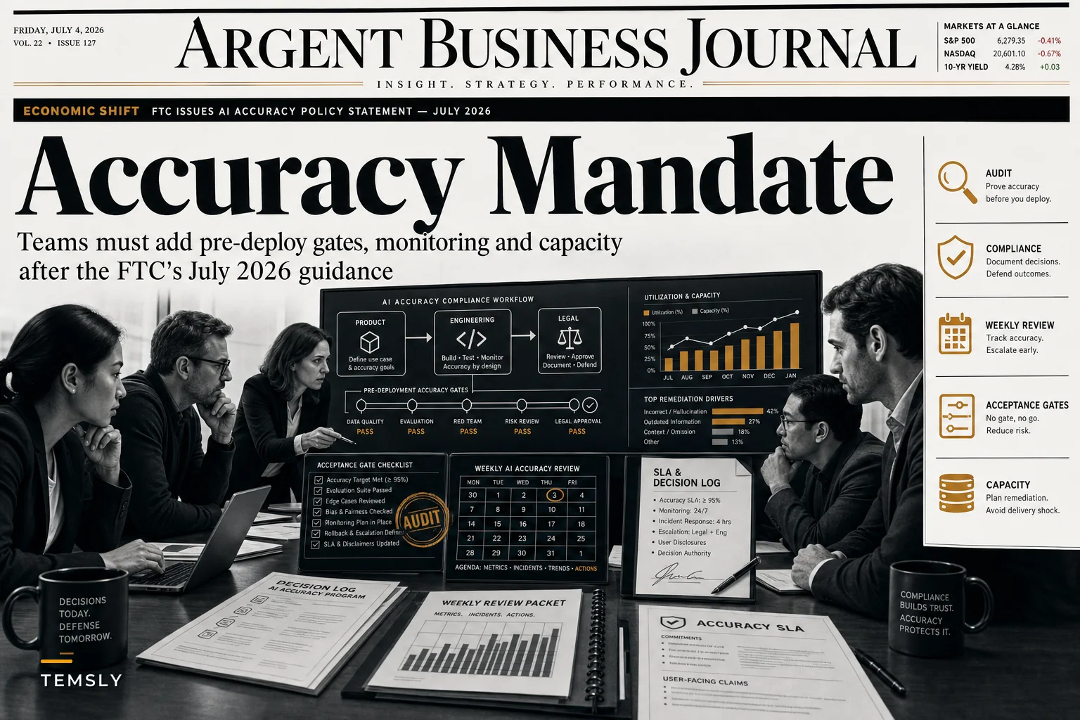 How Project Leaders Should Update Governance, SLAs and Capacity Planning in Response to the FTC's AI Accuracy Guidance