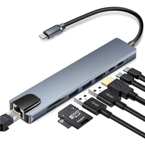 USB-C multiport hub 8-in-1 - 1