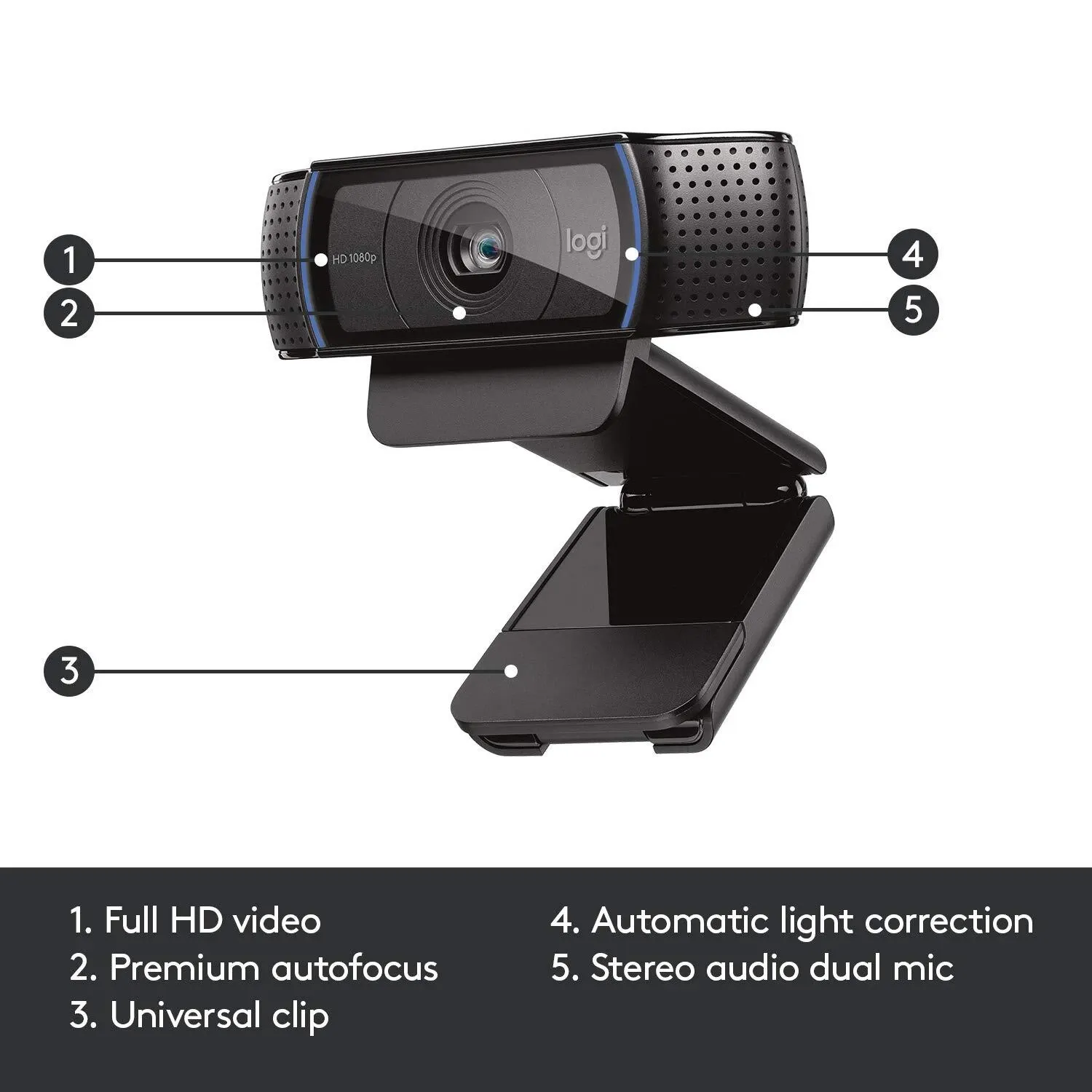 Logitech HD Pro Webcam C920 Full HD - 3