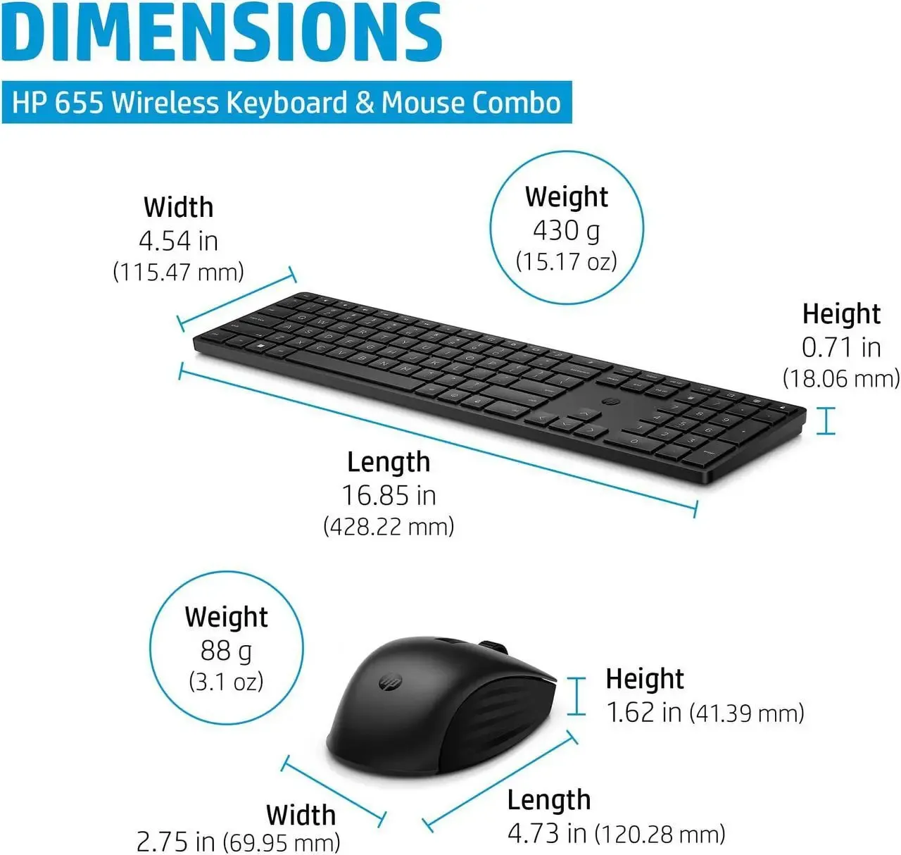 HP 655 Wireless Keyboard and Mouse Combo - 2