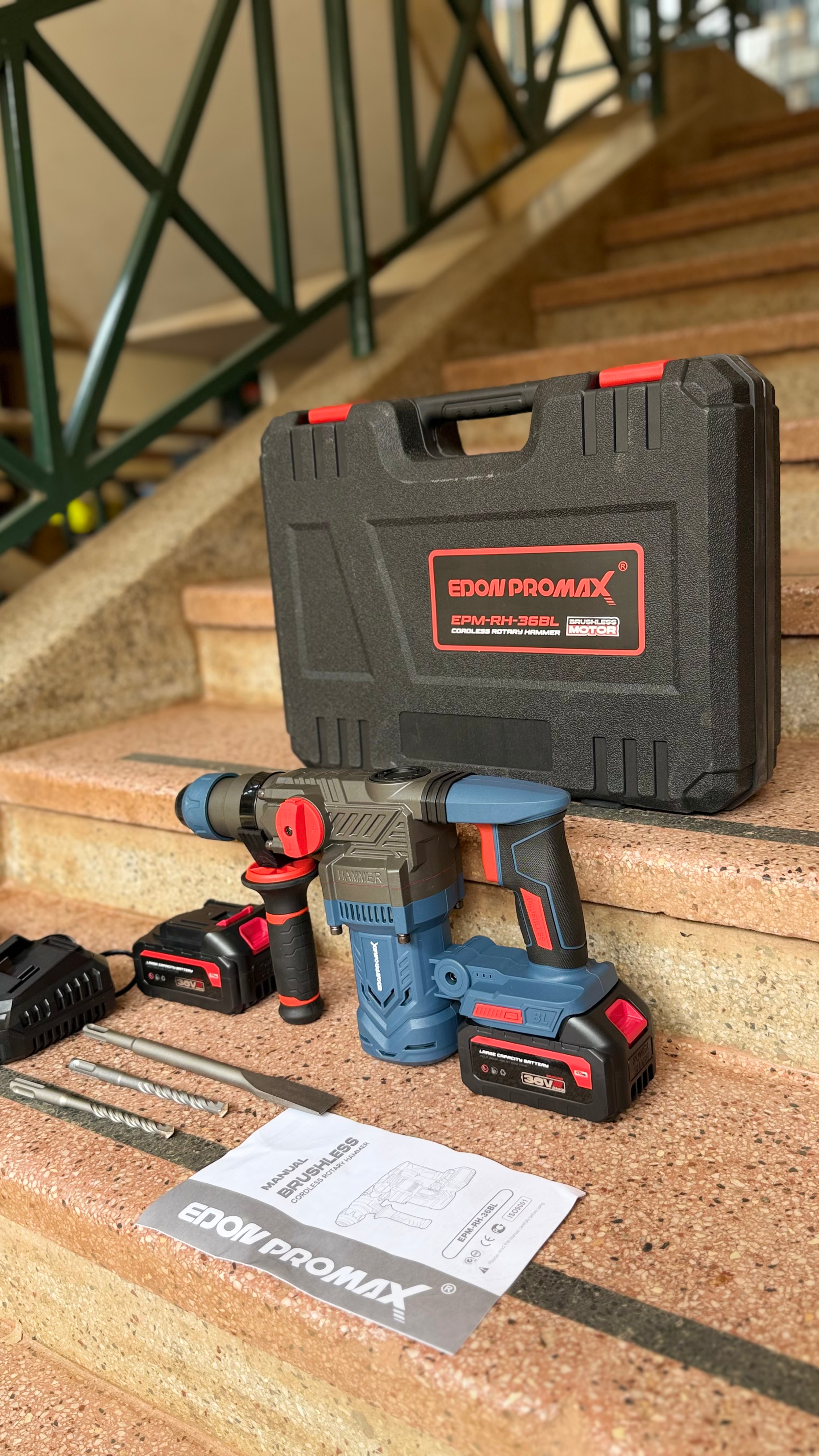 RECHARGEABLE CONCRETE HAMMER DRILL 36v - 1