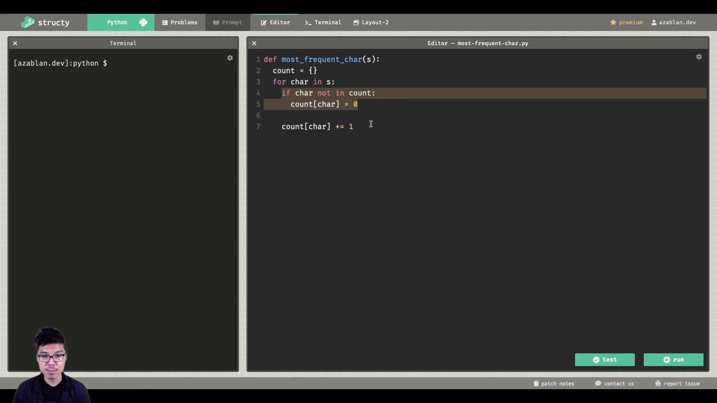 Most Frequent Char Walkthrough - DSA Crash Course: Arrays And Strings
