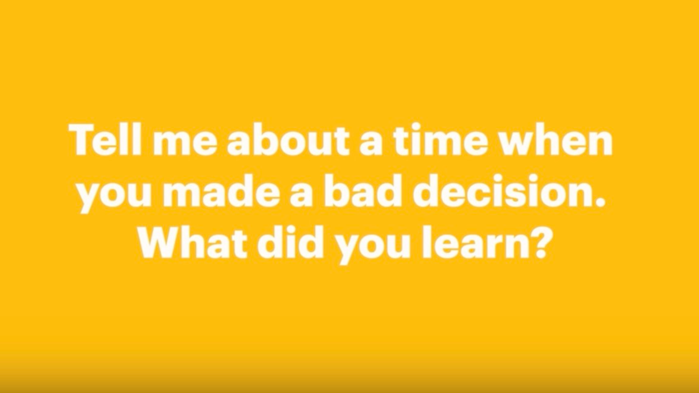 Recovering From A Bad Decision (Answer) - Crack The Amazon Behavioral ...