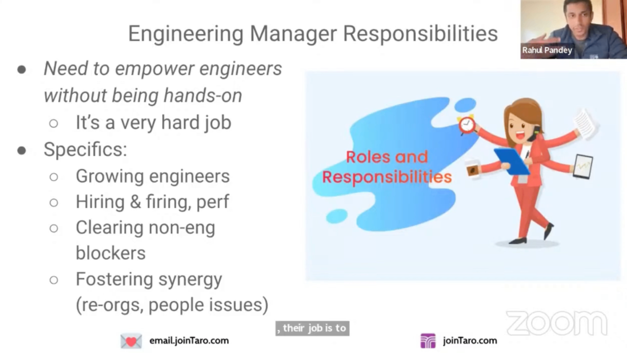 Engineering Manager Responsibilities - [Taro Classic] Work Better With ...