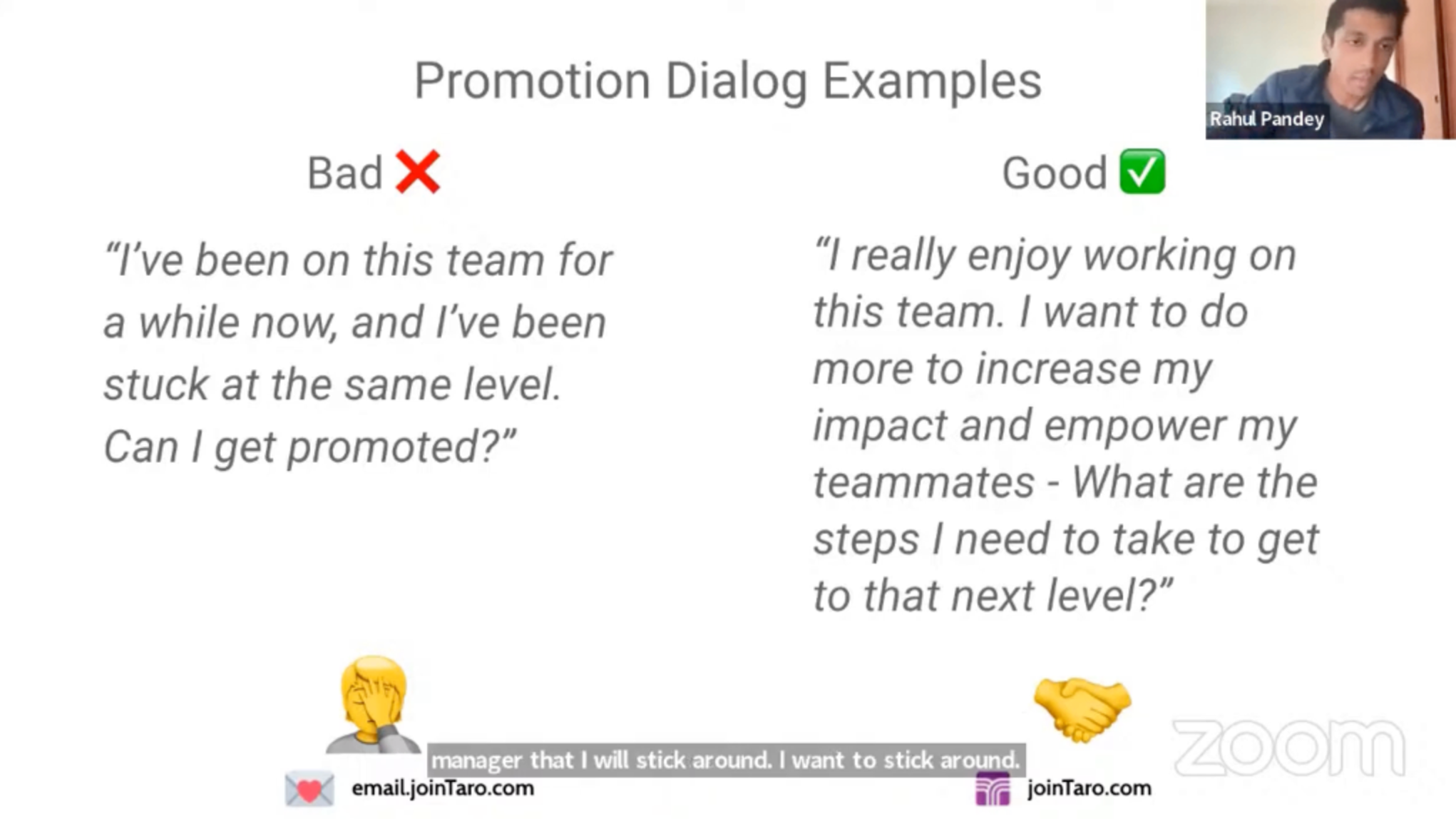 Promotion Dialog Examples - [Taro Classic] Work Better With Your ...