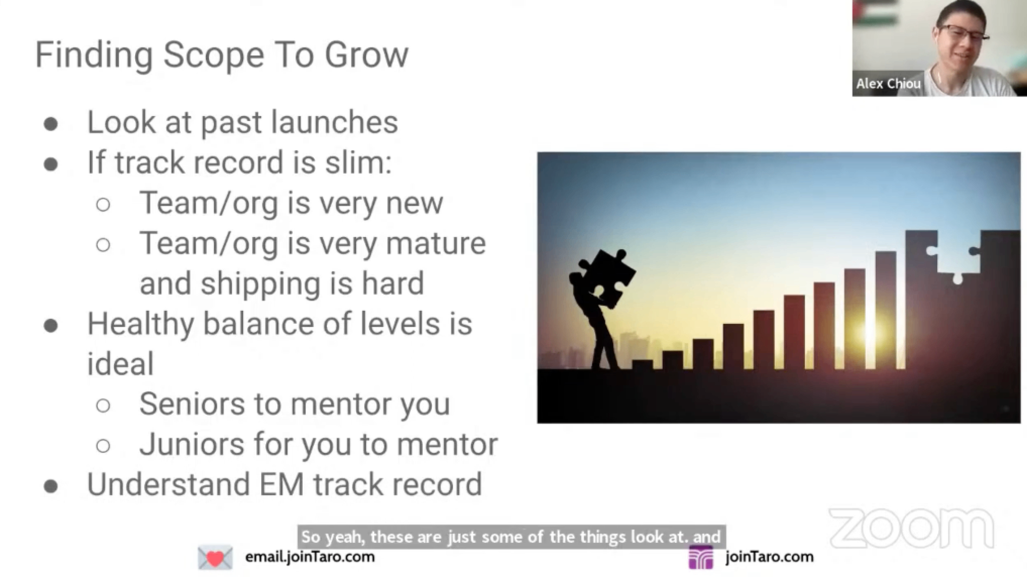Finding Scope To Grow - [Taro Classic] Choose The Best Company And Team ...