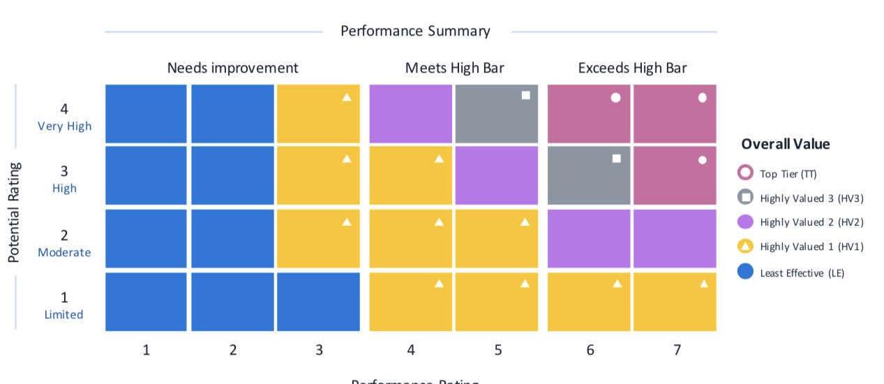 Amazon performance summary based on performance and potential