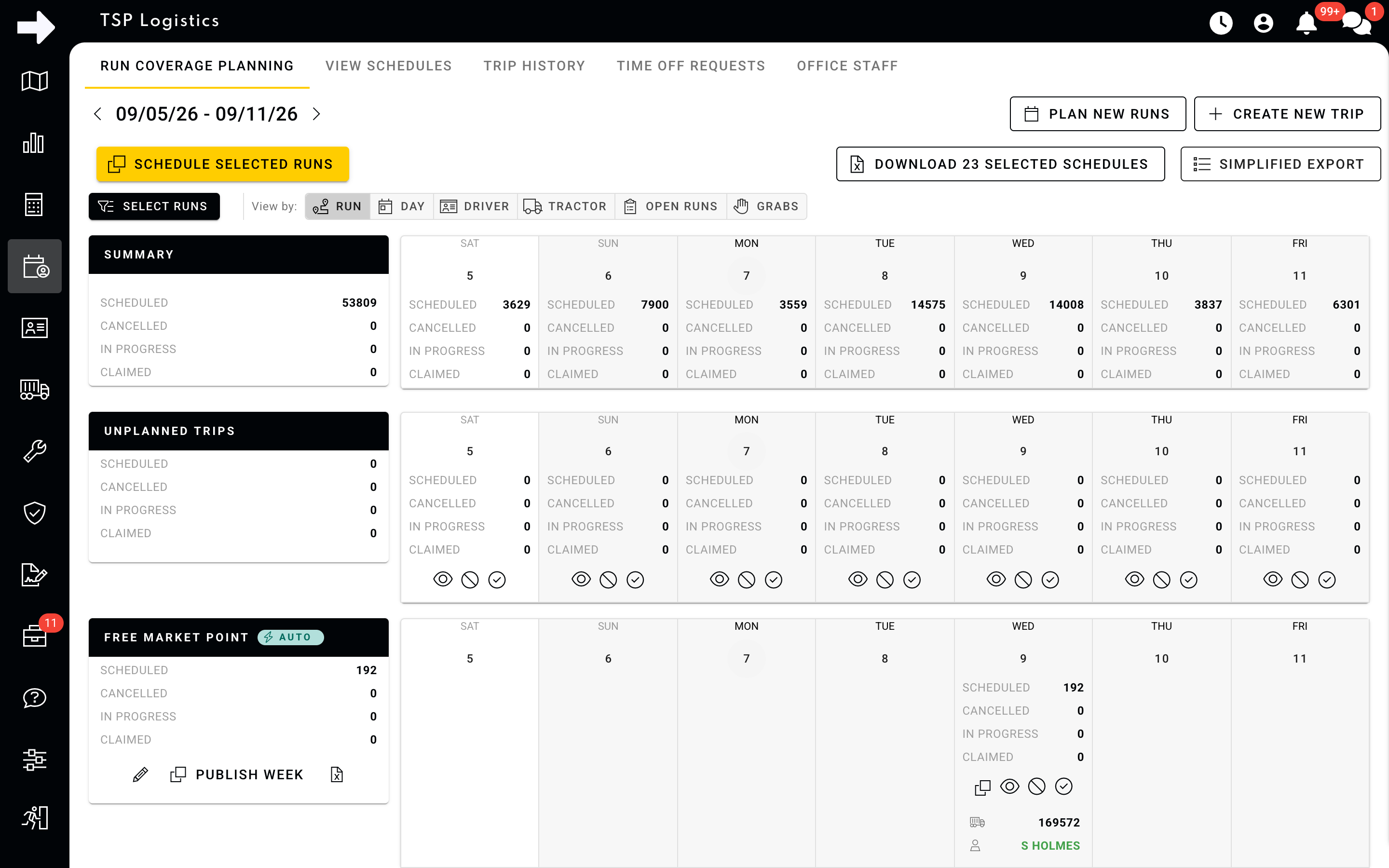 Schedules that publish themselves.