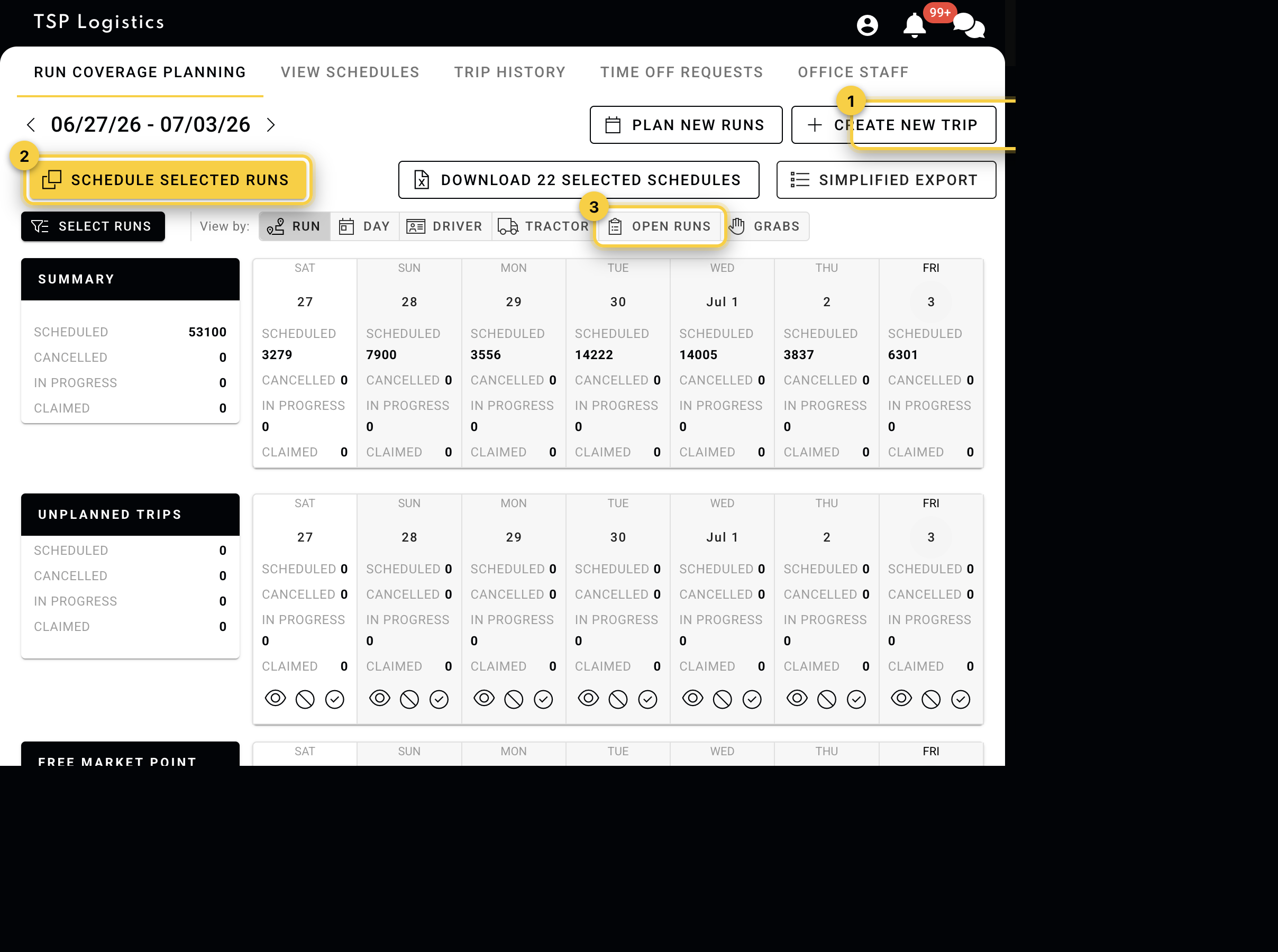 FAST dispatch scheduling and load board