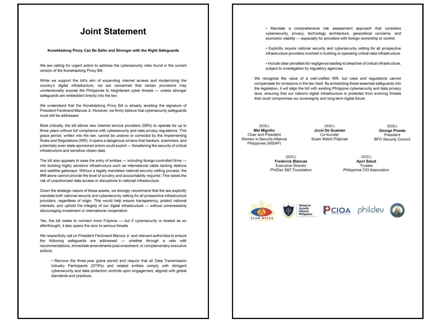 Cybersecurity groups flag loopholes in ‘Konektadong Pinoy’ bill, call for urgent safeguards