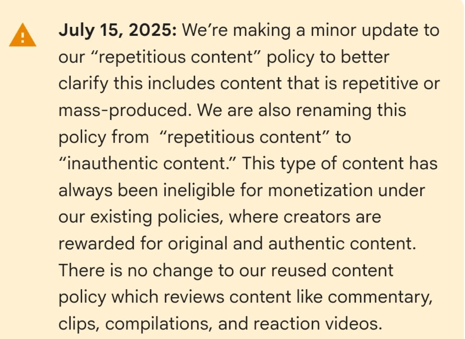 Content creators, take note: YouTube updates its partner program policy
