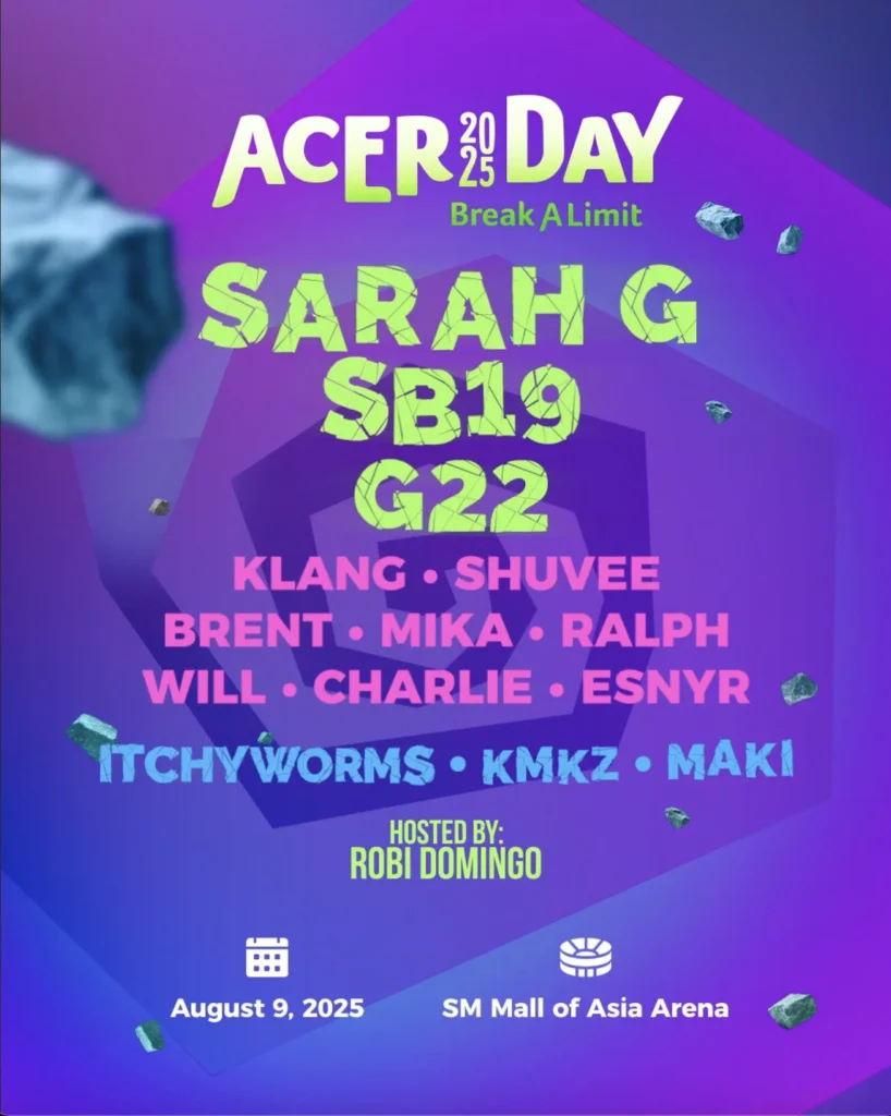 Acer Day 2025 set to ‘Break A Limit’ with star-studded concert at MOA Arena