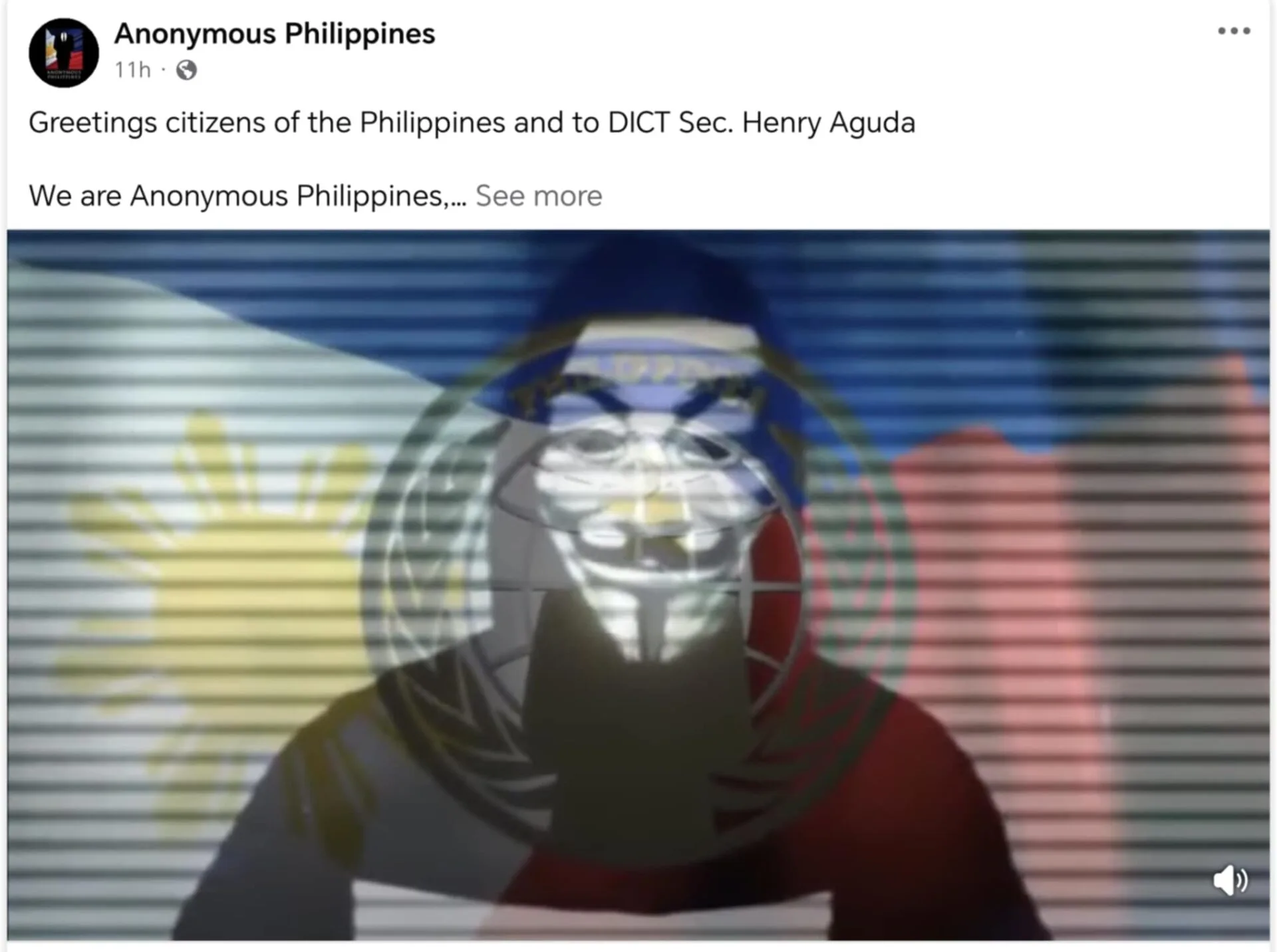 Anonymous Philippines issues statement, denies role in protest violence