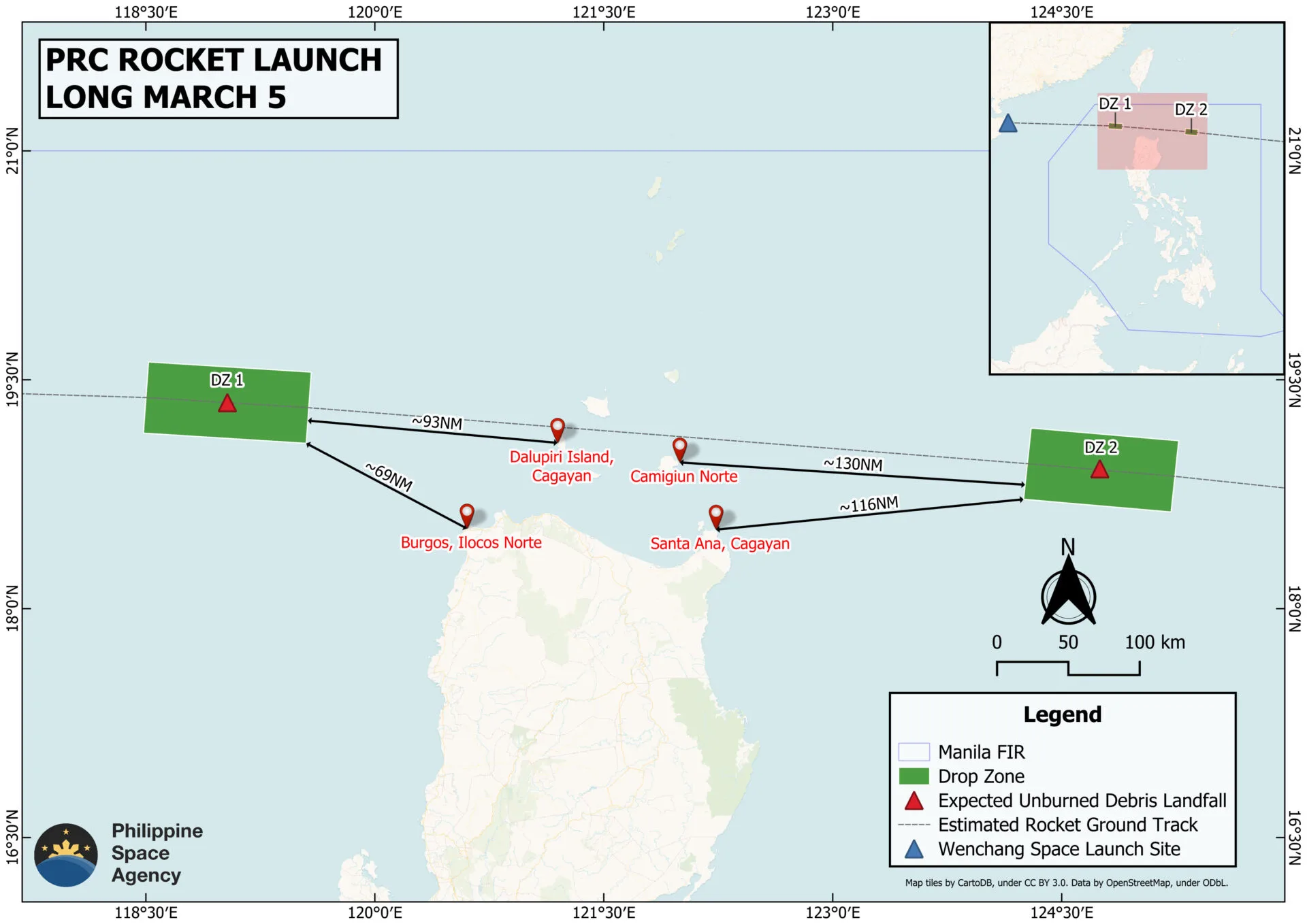PhilSA warns public over possible debris from China’s Long March 5 rocket launch