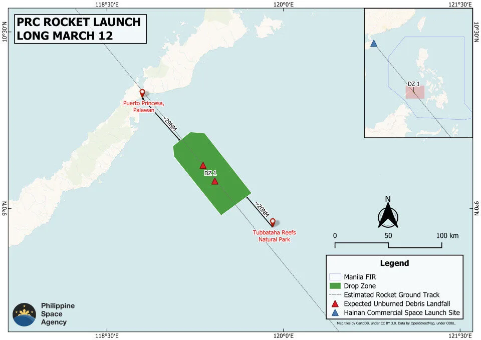 China launches rocket anew; PhilSA warns of possible debris landing near Palawan