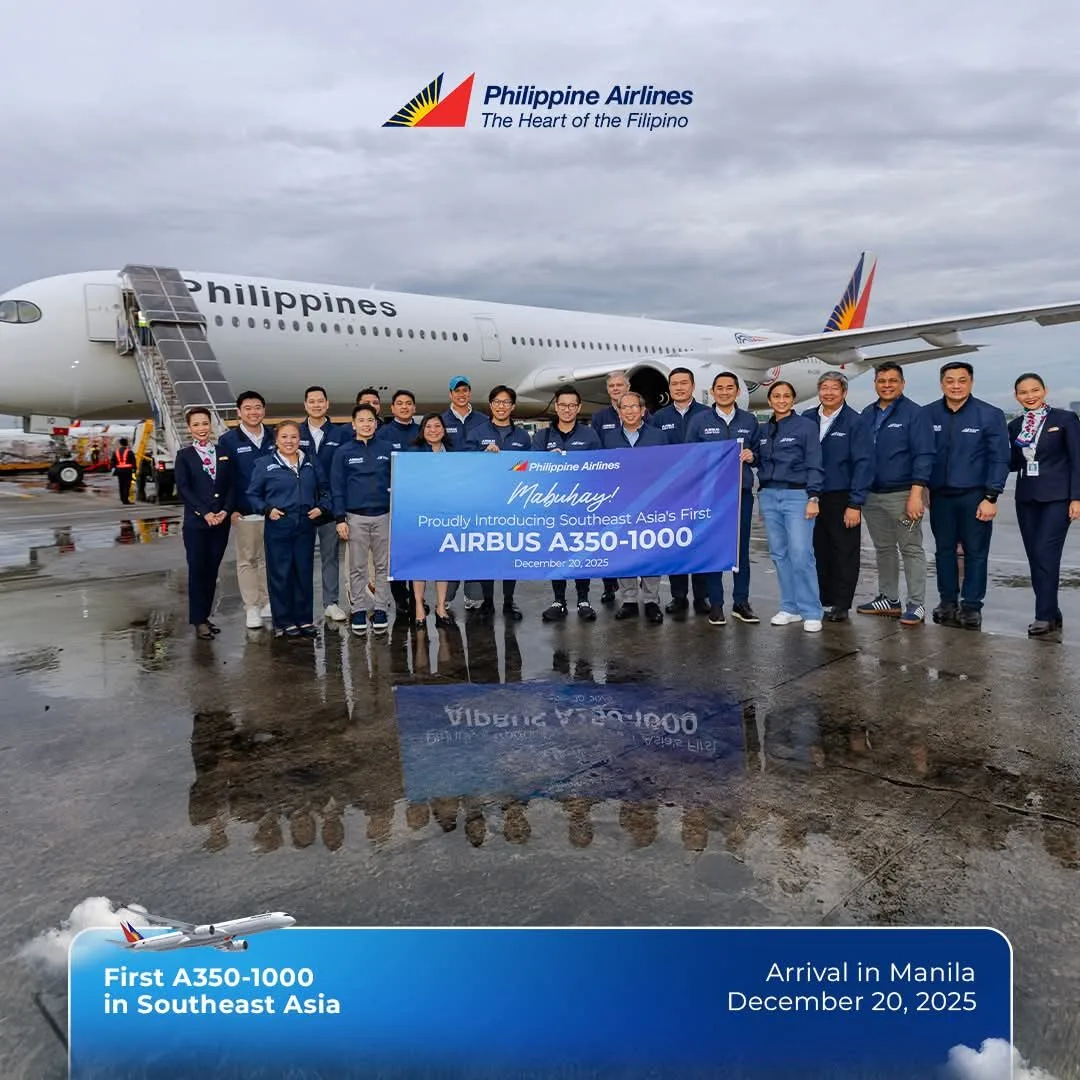 PAL welcomes Southeast Asia’s first Airbus A350-1000 to Manila