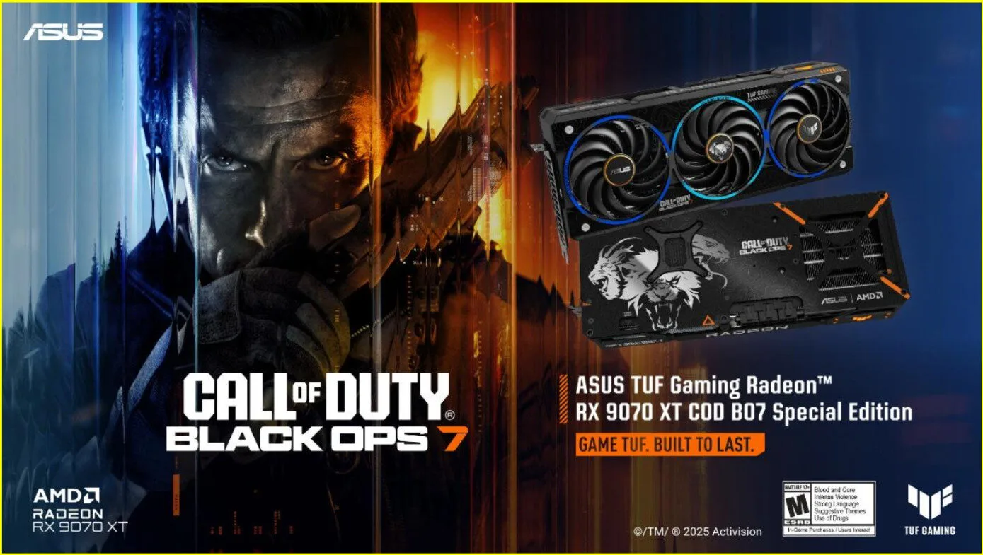 ASUS TUF Gaming rolls out Call of Duty: Black Ops 7–themed Radeon RX 9070 XT