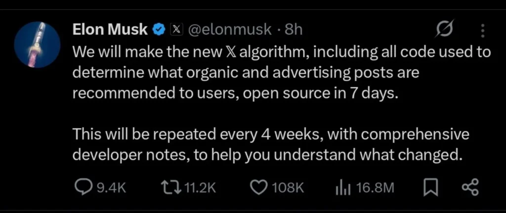 X to open-source its new recommendation algorithm, says Elon Musk
