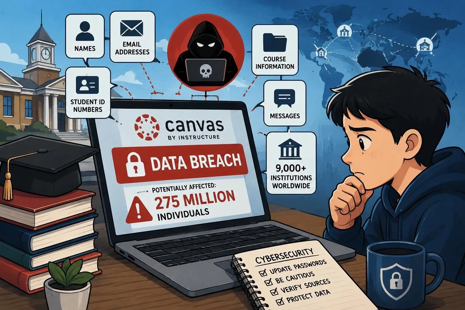 Canvas LMS breach raises global alarm as 275 million student records potentially exposed