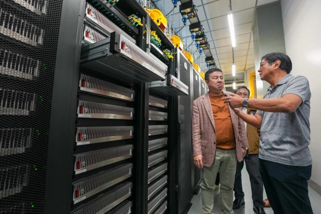 Marcos visits Converge AI-ready data center in Pampanga