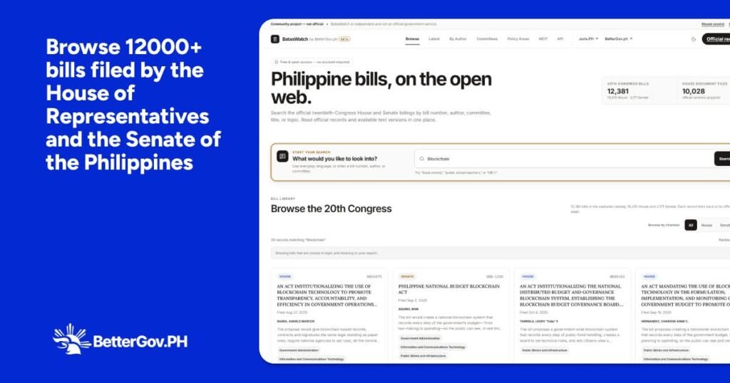 Want to understand bills in Congress? BatasWatch makes it easier