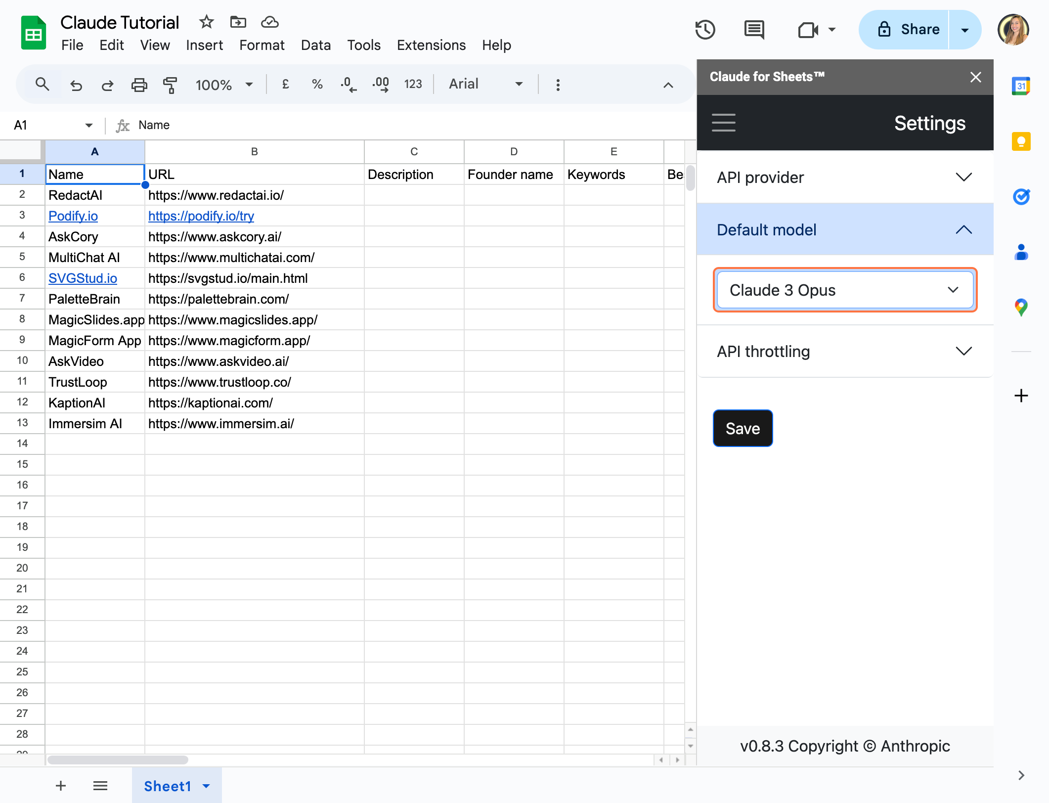 Using Claude AI for Data Classification in Google Sheets