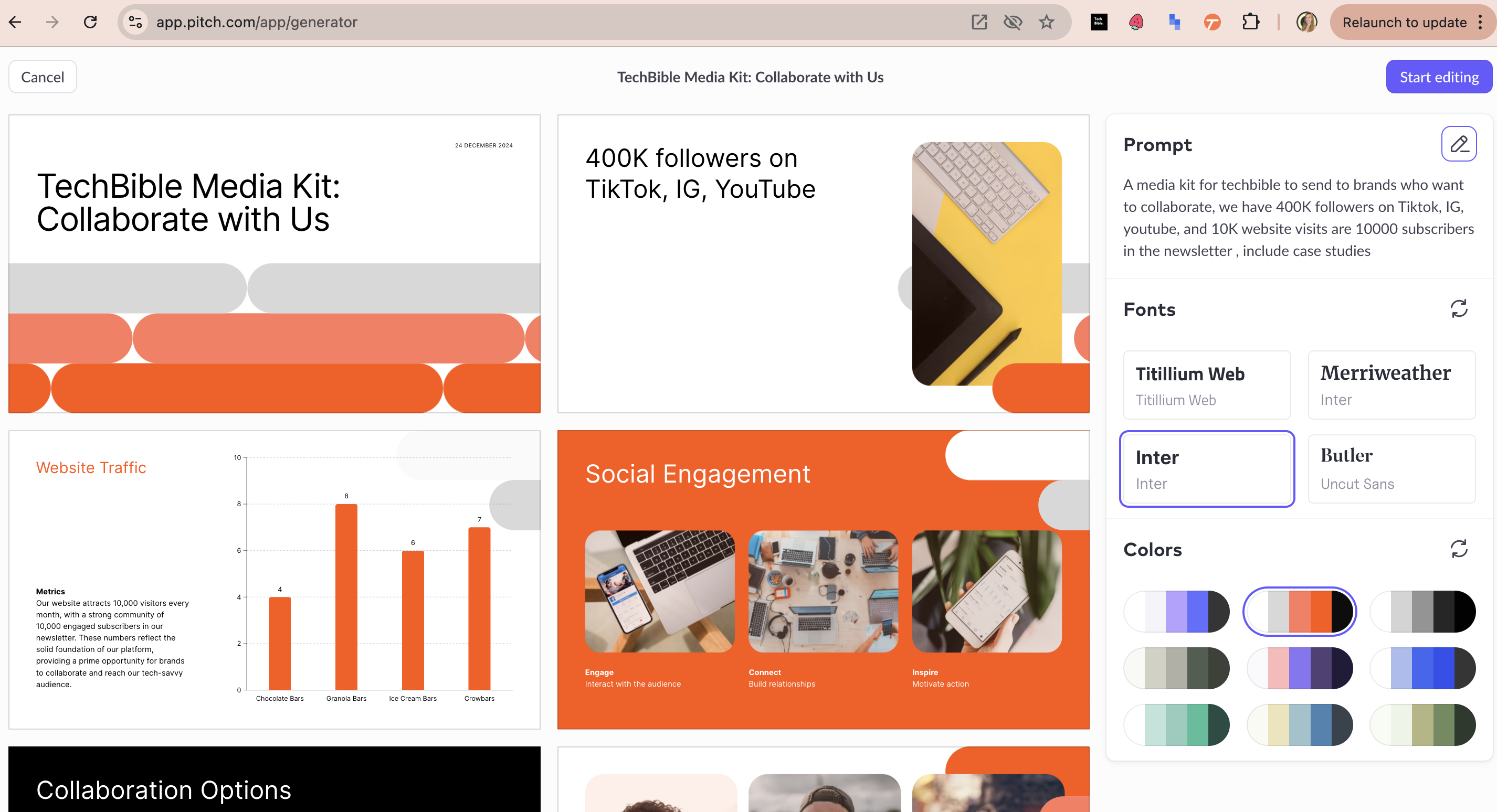 Create a Slide Deck with AI & Share with Private Code