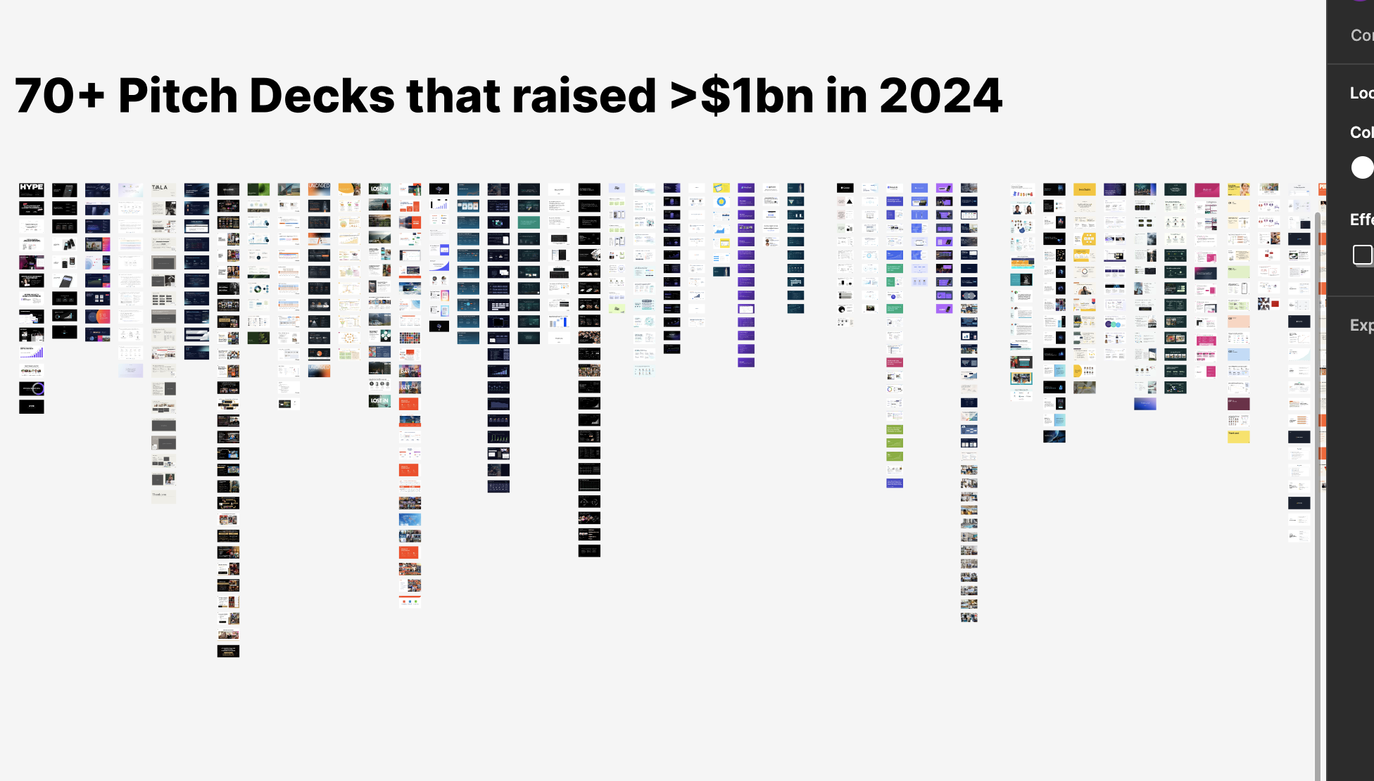 70 pitch decks of top startups that raised over >$1bn